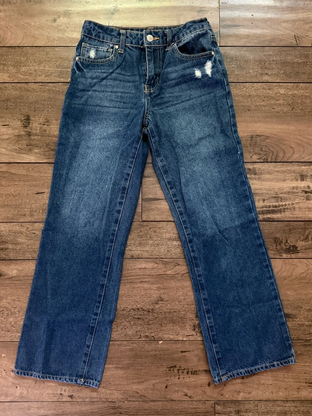 RSQ Girls Wide-Leg Jeans in Dark Blue Wash